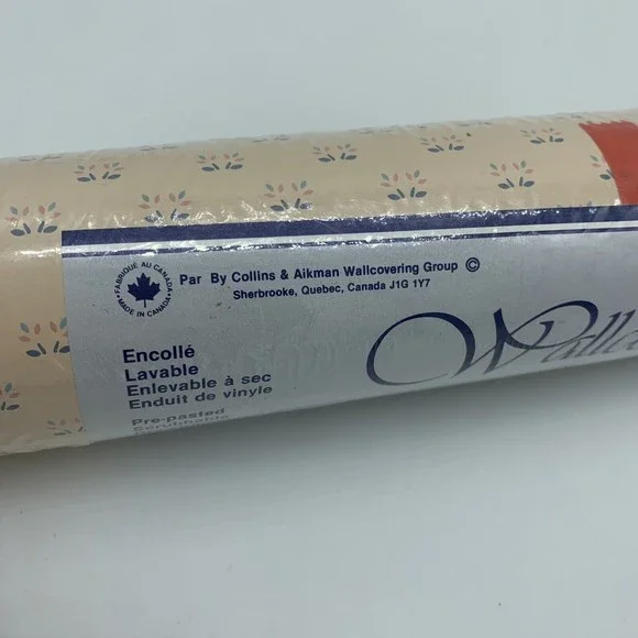 NEW Vintage Wallpaper Par by Collins & Aikman Wallcoverings Beige Floral AM3133 - Picture 7 of 10